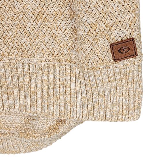 Rip Curl Sweater Jumper M Women Beige Marled Mesh Semi Sheer Summer Wgt Cotton - Picture 8 of 11